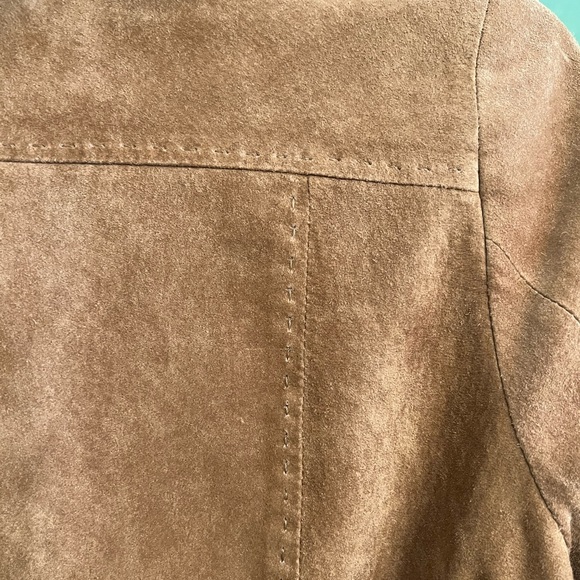 ☃️ ModODoc Suede Coat with feather fur collar size Small - Picture 7 of 10